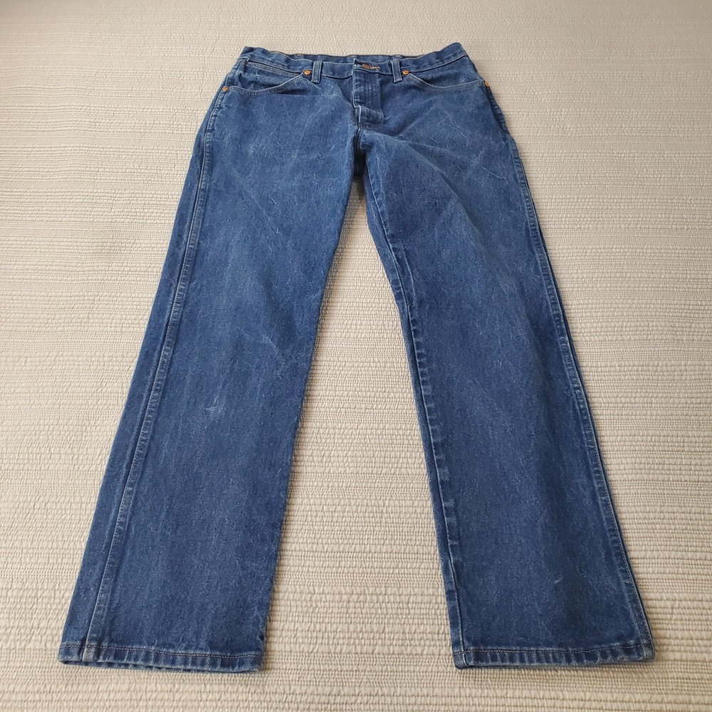 Wrangler 13MWZ Jeans Mens 33x32 Blue Cowboy Cut Original Fit Denim
